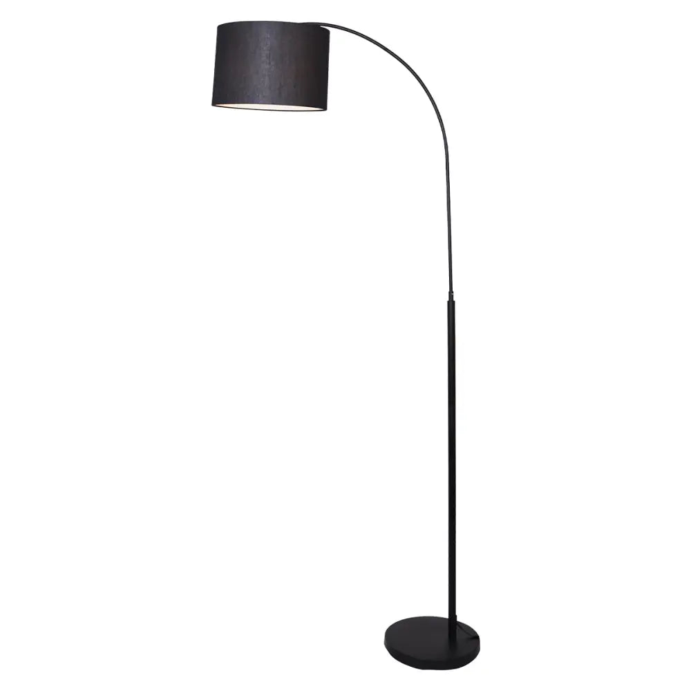 Sarantino Metal Arc Arm Floor Lamp Shade Black - Home & Garden > Lighting