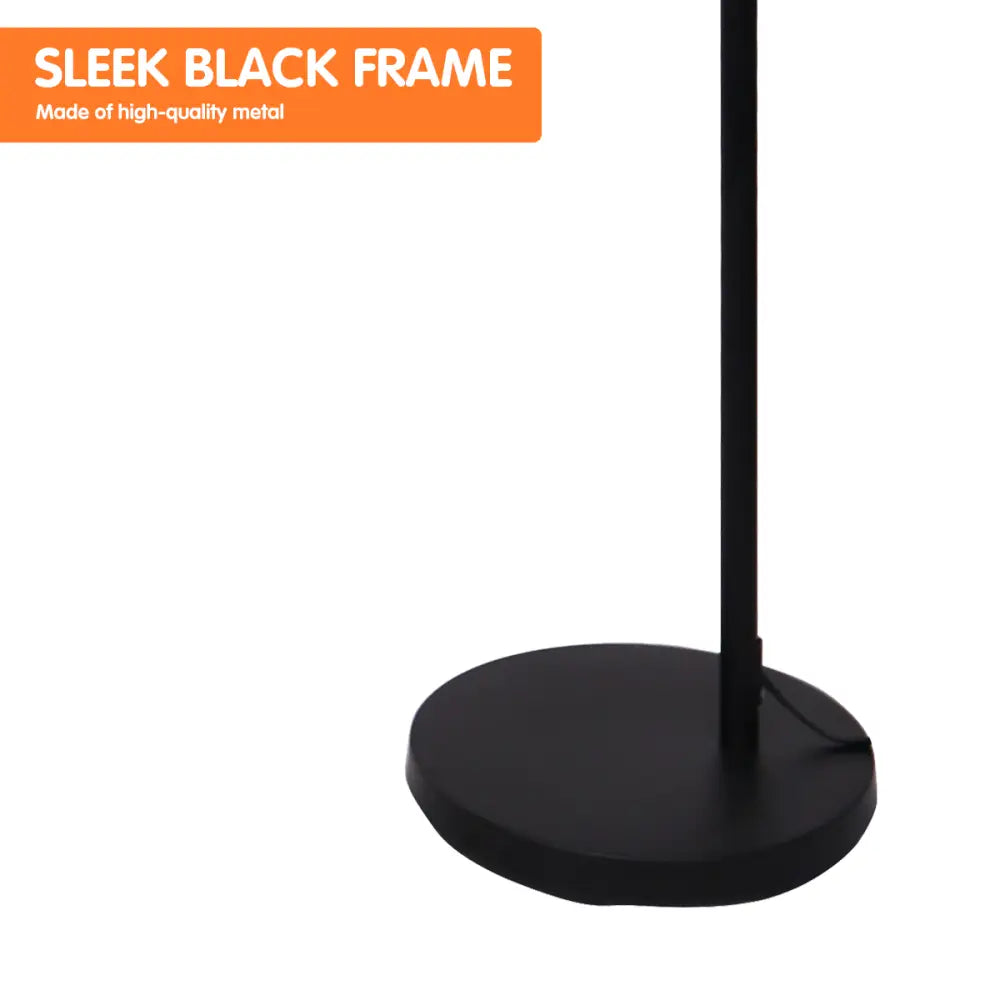 Sarantino Metal Arc Arm Floor Lamp Shade Black - Home & Garden > Lighting
