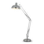 Sarantino Metal Architect Floor Lamp Shade Adjustable Height - Chrome - Home & Garden > Lighting