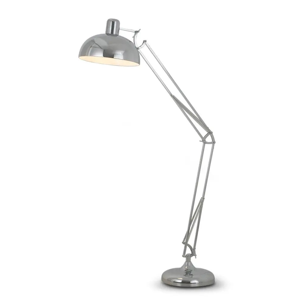 Sarantino Metal Architect Floor Lamp Shade Adjustable Height - Chrome - Home & Garden > Lighting