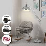 Sarantino Metal Architect Floor Lamp Shade Adjustable Height - Chrome - Home & Garden > Lighting