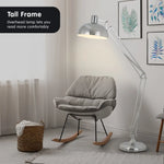 Sarantino Metal Architect Floor Lamp Shade Adjustable Height - Chrome - Home & Garden > Lighting