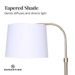 Sarantino Metal Floor Lamp Brass Finish Adjustable Height - Home & Garden > Lighting