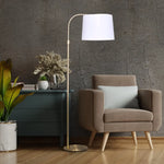 Sarantino Metal Floor Lamp Brass Finish Adjustable Height - Home & Garden > Lighting