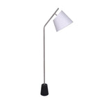 Sarantino Metal Floor Lamp Nickel Finish with Black Marble Base - Home & Garden > Lighting