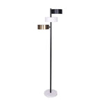 Sarantino Metal Floor Lamp with 3 Swirl Shades - Home & Garden > Lighting
