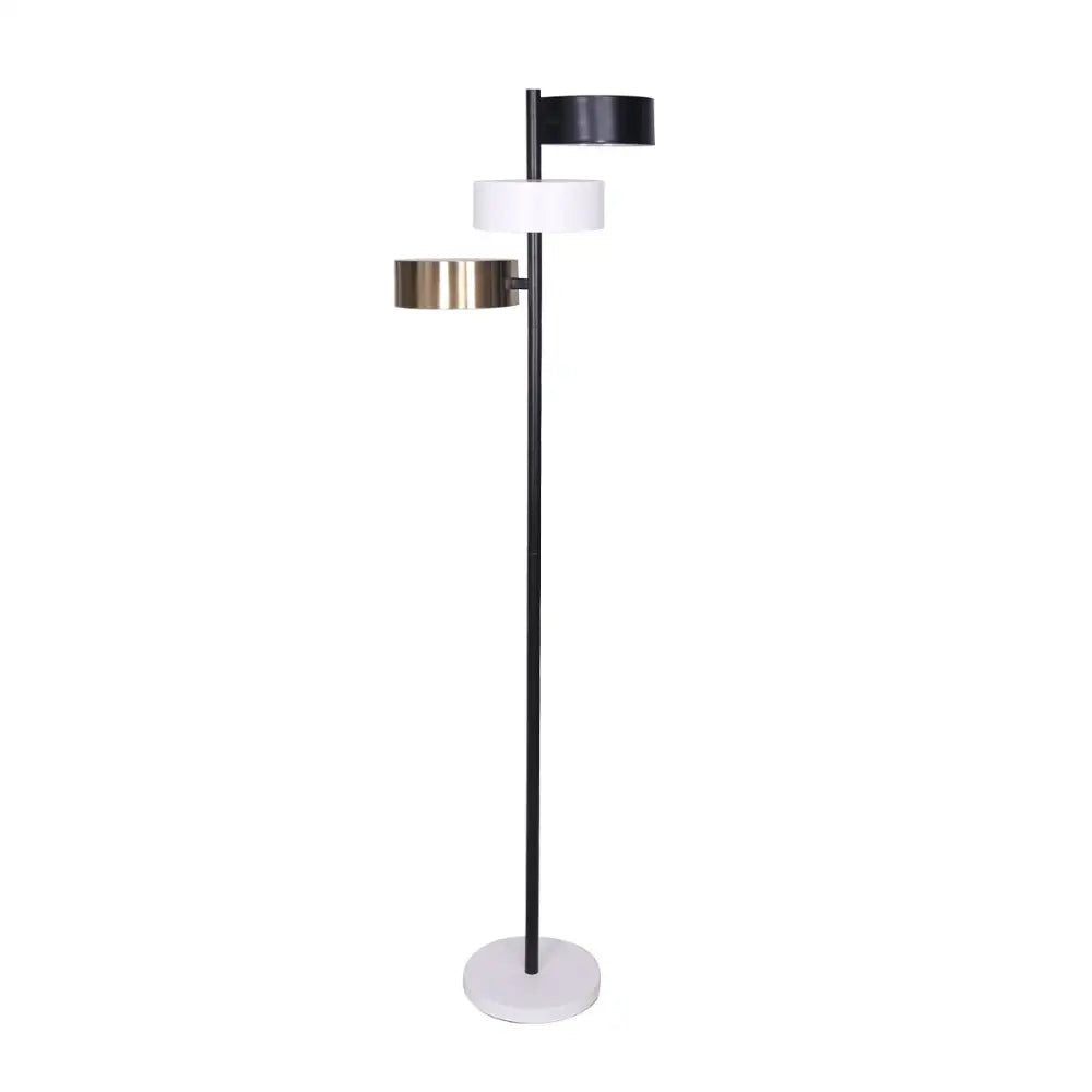 Sarantino Metal Floor Lamp with 3 Swirl Shades - Home & Garden > Lighting