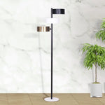 Sarantino Metal Floor Lamp with 3 Swirl Shades - Home & Garden > Lighting