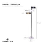 Sarantino Metal Floor Lamp with 3 Swirl Shades - Home & Garden > Lighting