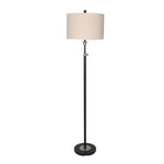 Sarantino Metal Floor Lamp with Cream Drum Shade - Home & Garden > Lighting