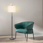 Sarantino Metal Floor Lamp with Cream Drum Shade - Home & Garden > Lighting