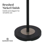 Sarantino Metal Floor Lamp with Cream Drum Shade - Home & Garden > Lighting