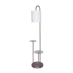 Sarantino Metal Floor Lamp with Glass Shelves - Home & Garden > Lighting