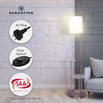 Sarantino Metal Floor Lamp with Glass Shelves - Home & Garden > Lighting
