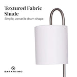 Sarantino Metal Floor Lamp with Glass Shelves - Home & Garden > Lighting