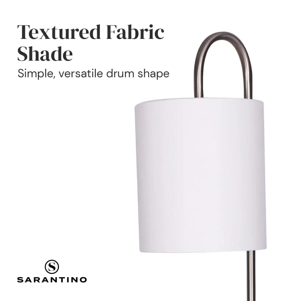 Sarantino Metal Floor Lamp with Glass Shelves - Home & Garden > Lighting