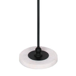 Sarantino Metal Floor Lamp with Marble Base & Off-White Shade - Home & Garden > Lighting