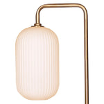 Sarantino Metal Floor Lamp With Opal Glass Shade - Home & Garden > Lighting