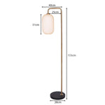 Sarantino Metal Floor Lamp With Opal Glass Shade - Home & Garden > Lighting