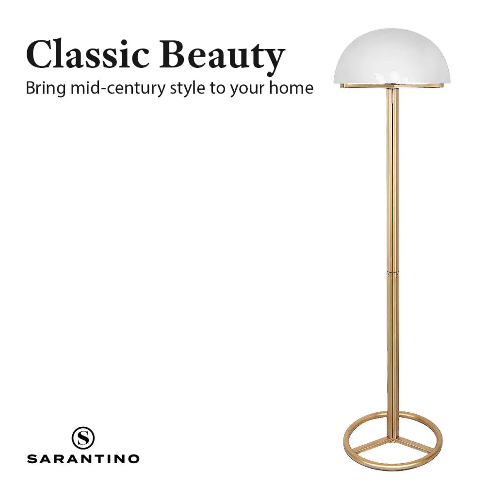 Sarantino Metal Floor Lamp with White Acrylic Shade by Sarantino - Home & Garden > Lighting