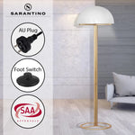 Sarantino Metal Floor Lamp with White Acrylic Shade by Sarantino - Home & Garden > Lighting
