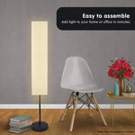 Sarantino Metal Floor Lamp with White Paper Wrinkle Shade Light Stand - Home & Garden > Lighting > Night Lights &