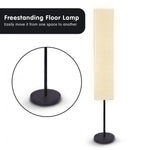 Sarantino Metal Floor Lamp with White Paper Wrinkle Shade Light Stand - Home & Garden > Lighting > Night Lights &