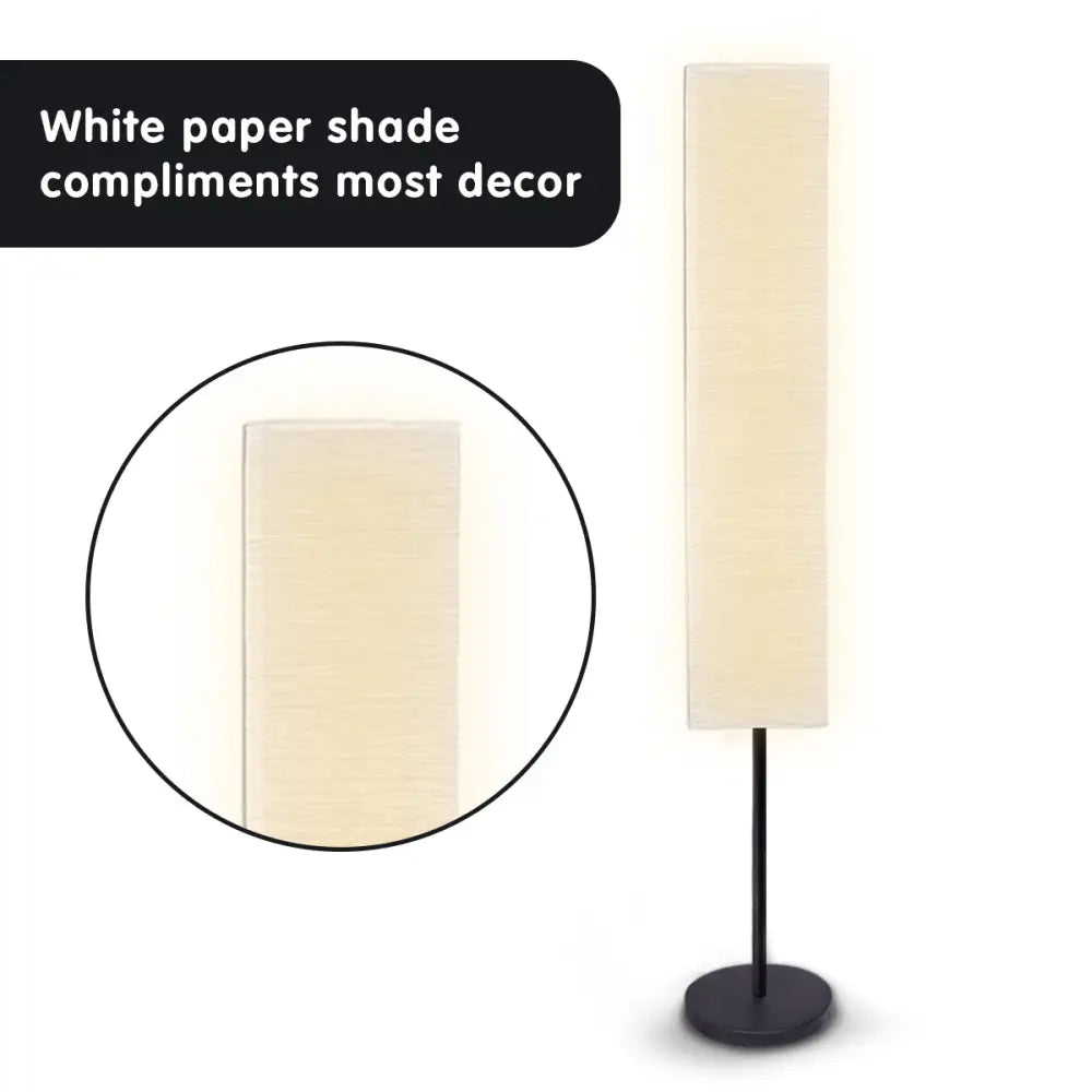 Sarantino Metal Floor Lamp with White Paper Wrinkle Shade Light Stand - Home & Garden > Lighting > Night Lights &