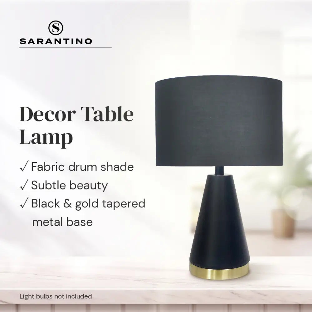 Sarantino Metal Table Lamp in Black and Gold - Home & Garden > Lighting