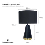 Sarantino Metal Table Lamp in Black and Gold - Home & Garden > Lighting