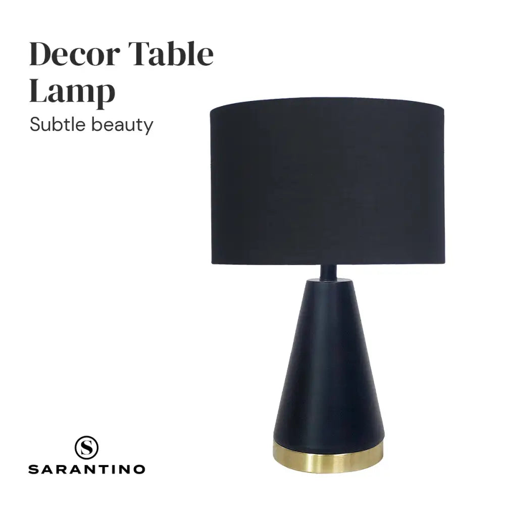 Sarantino Metal Table Lamp in Black and Gold - Home & Garden > Lighting