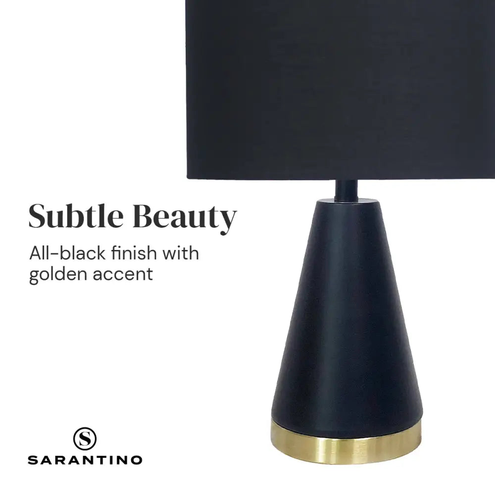 Sarantino Metal Table Lamp in Black and Gold - Home & Garden > Lighting