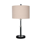 Sarantino Metal Table Lamp with Linen Drum Shade - Home & Garden > Lighting