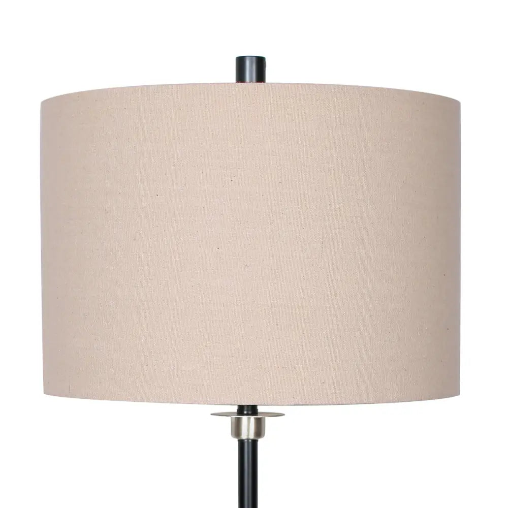 Sarantino Metal Table Lamp with Linen Drum Shade - Home & Garden > Lighting