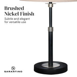 Sarantino Metal Table Lamp with Linen Drum Shade - Home & Garden > Lighting
