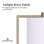 Sarantino Metal Task Lamp with USB Charging Port Antique Brass Finish - Home & Garden > Lighting