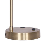 Sarantino Metal Task Lamp with USB Charging Port Antique Brass Finish - Home & Garden > Lighting