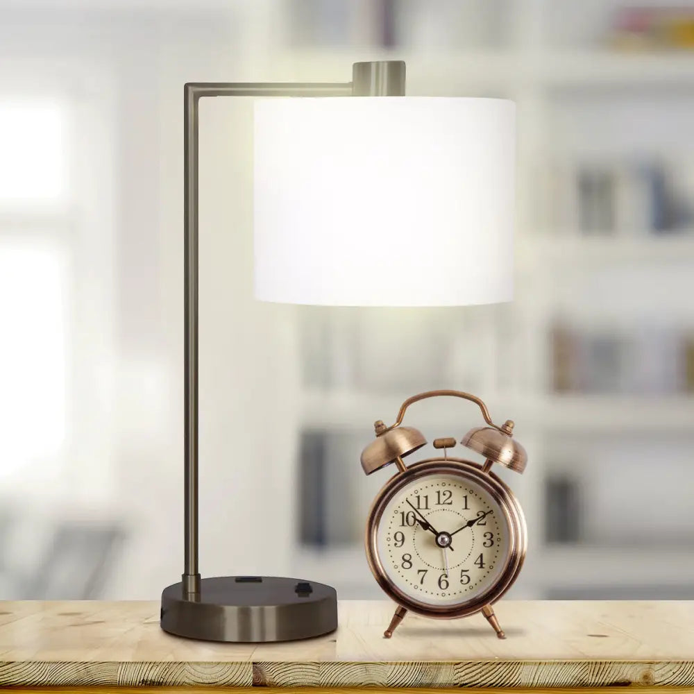 Sarantino Metal Task Lamp with USB Charging Port Bronze Finish - Home & Garden > Lighting