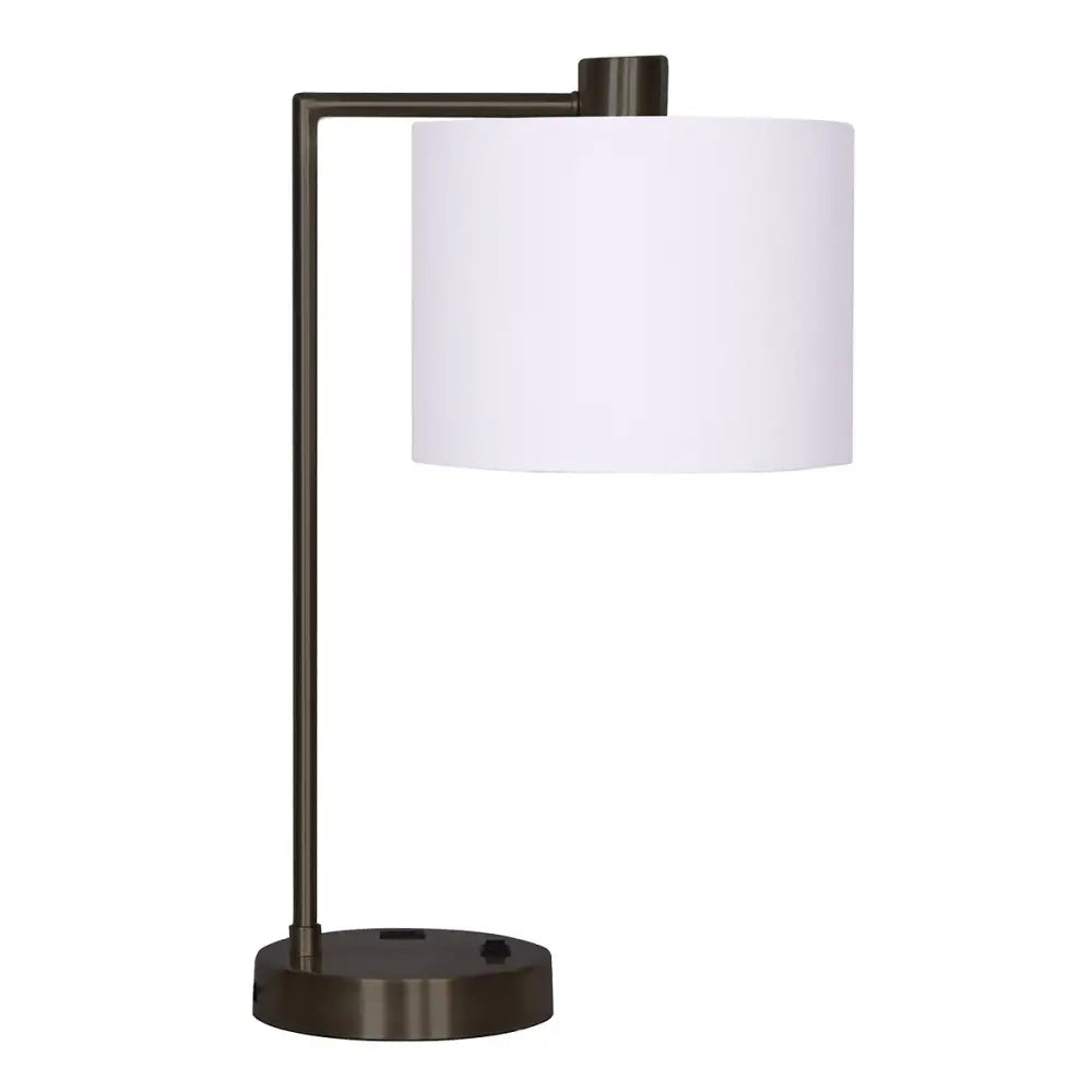 Sarantino Metal Task Lamp with USB Charging Port Bronze Finish - Home & Garden > Lighting