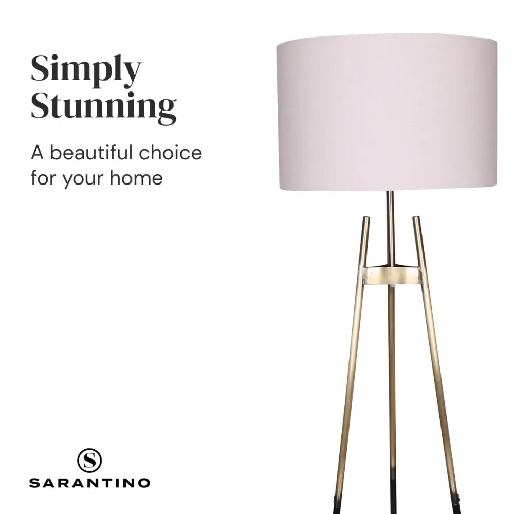 Sarantino Metal Tripod Electric Floor Lamp Gradient Finish - Home & Garden > Lighting