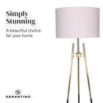 Sarantino Metal Tripod Electric Floor Lamp Gradient Finish - Home & Garden > Lighting