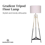 Sarantino Metal Tripod Electric Floor Lamp Gradient Finish - Home & Garden > Lighting