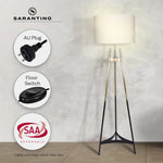 Sarantino Metal Tripod Electric Floor Lamp Gradient Finish - Home & Garden > Lighting