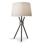 Sarantino Metal Tripod Table Lamp with Antique Brass Accent - Home & Garden > Lighting