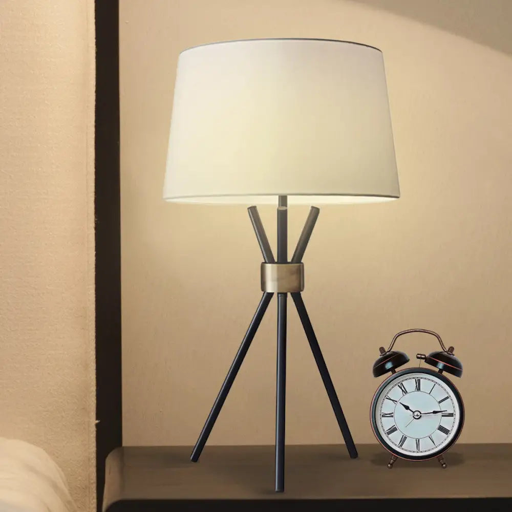 Sarantino Metal Tripod Table Lamp with Antique Brass Accent - Home & Garden > Lighting