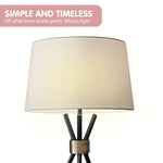Sarantino Metal Tripod Table Lamp with Antique Brass Accent - Home & Garden > Lighting