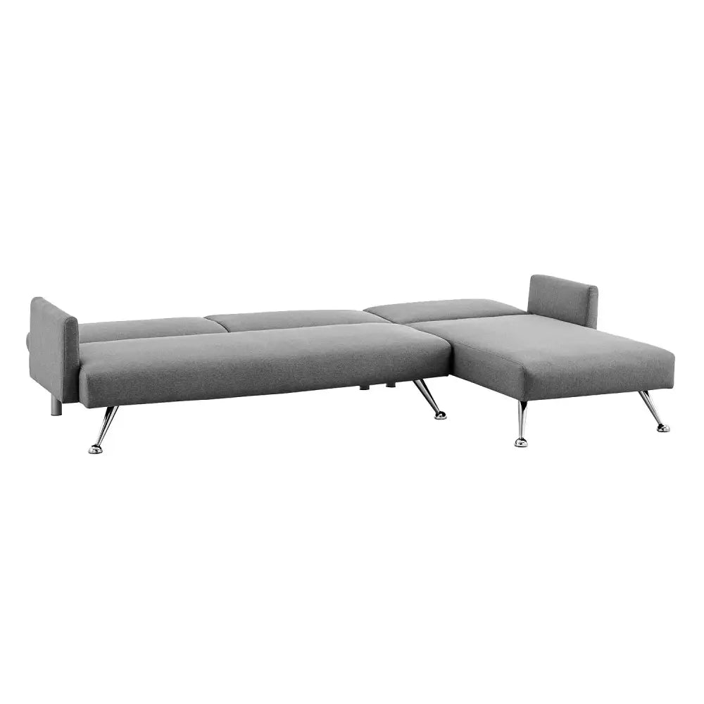 Sarantino Mia 3-Seater Corner Sofa Bed Chaise and Pillows Dark Grey - Furniture > Sofas