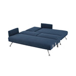 Sarantino Mia 3-Seater Sofa Bed with Chaise & 3 Pillows - Blue - Furniture > Sofas