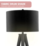 Sarantino Minimalist Modern Tripod Floor Lamp Black - Home & Garden > Lighting