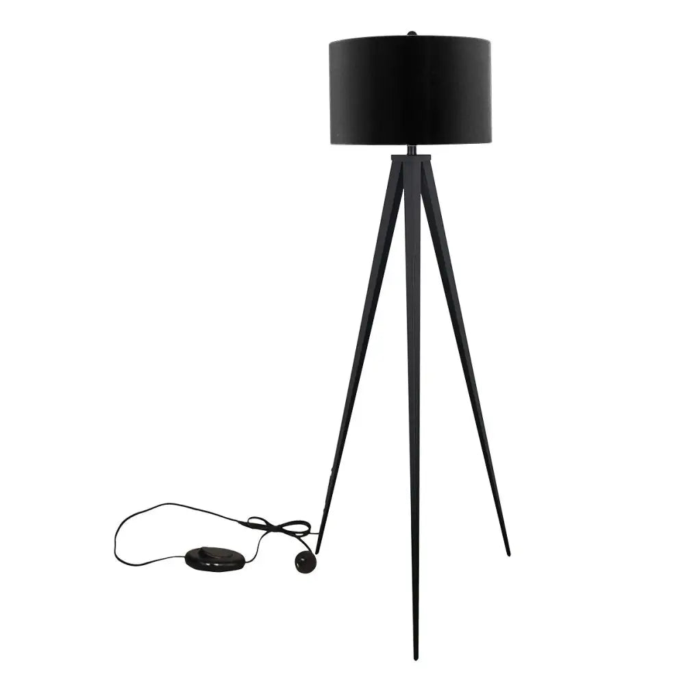 Sarantino Minimalist Modern Tripod Floor Lamp Black - Home & Garden > Lighting